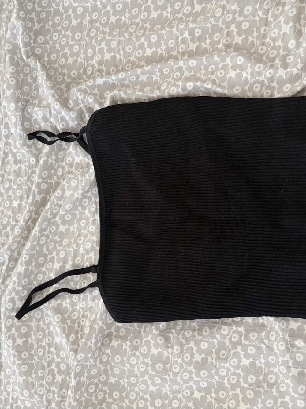 Babaton Black Ribbed Tank Top